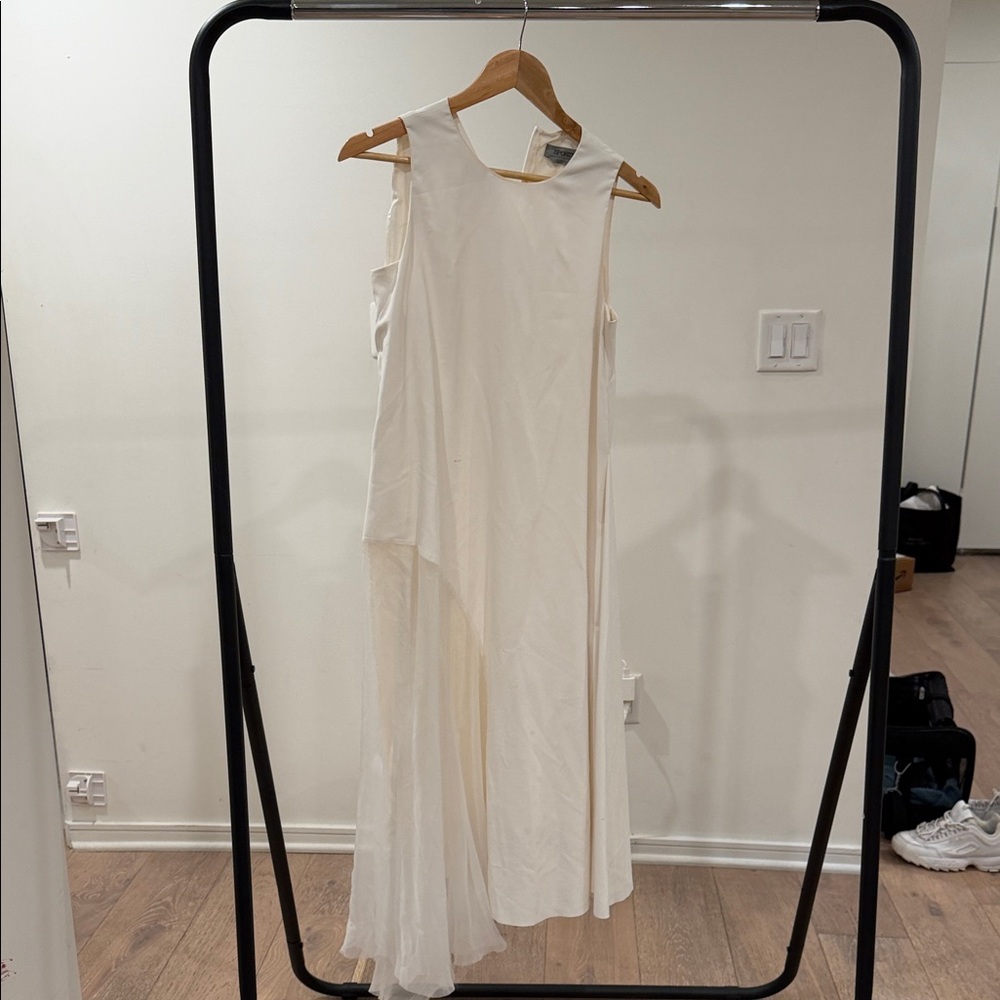 Sportmax Asymmetrical Cream Dress